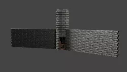  fence stone 3D model