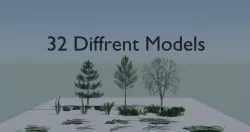 Foliage Pack Low-poly 3D model