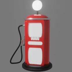Gas Pump 1950s 3D model