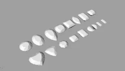 Gems pack 1 - Common Diamond 3D model