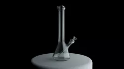 glass bong smoking cannabis weed marijuana buds 3D model