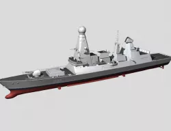 HMS Type45 Destroyer 3D model