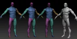 Human Base mesh - Game Ready - UE4 Mannequin setup 3D model