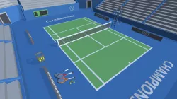 Hyper Casual Tennis Court Low-poly 3D model