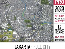 Jakarta Low-poly 3D model