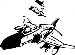 Jet Fighter stencil 2