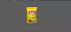 Lays snack pack  RIG chips pack Low-poly 3D model