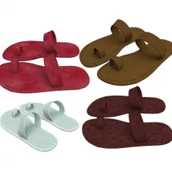 leather slippers 3D model