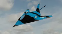Low poly F117-A BLUE Low-poly 3D model