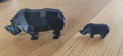 Low poly rhinoceros