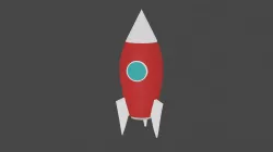 Low poly Rocket Low-poly 3D model