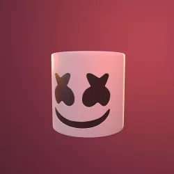 Marshmello Helmet Low-poly 3D model