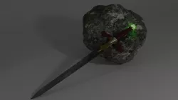 Medieval Sword Low-poly 3D model