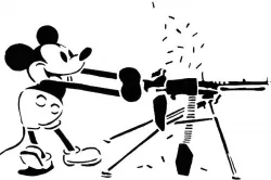 Mickey Mouse stencil 4