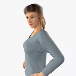 Middle age girl 3D model