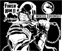 MK11 Scorpion stencil