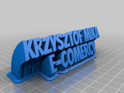 My Customized Sweeping 2-line name plate (text)