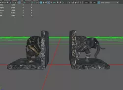 PBR Model of Elephant Bookend Low-poly 3D model