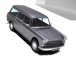 Peugeot 404 Break Low-poly 3D model