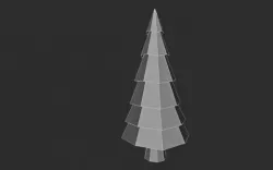 Polygonal tree 3D model