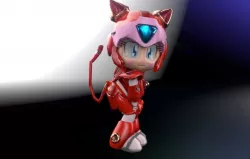 Pururun aka Polly Esther Low-poly 3D model