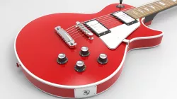 Red LP Electric Guitar  3D model