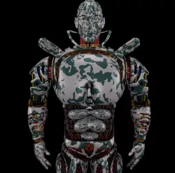 Robot Man With Gun 3D model