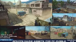 RPG FPS Game Assets for PC Mobile Industrial Set v7 Low-poly 3D model