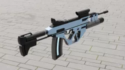 Sci-fi Assult rifle Low-poly 3D model