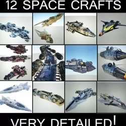 Space Ship Collection - 12 Ships 3D model