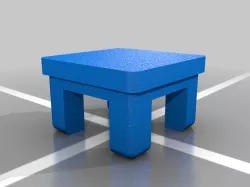 SQUARE TUBE END CAP 1-1/2" WITH .064 (14 GAUGE) WALL THICKNESS