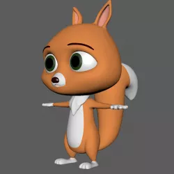 Squirrel Cartoon 3D model