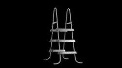 Swimming Pool Ladder Steel Frame-black painted Low-poly 3D model