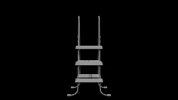 Swimming Pool Ladder Steel Frame-grey painted Low-poly 3D model