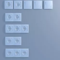 Switch and power socket 3D model