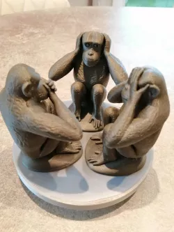 Trois singes de la sagesse / Three wise monkeys
