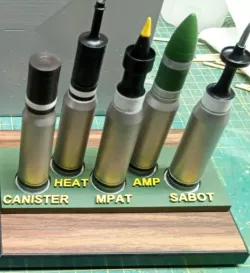 US Army Basic Tank Round Set (1:7 Scale approx.)