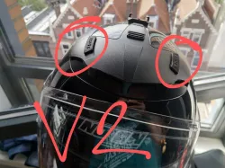 V2 Nolan N44 Motorcycle Helmet Air Vent sliders
