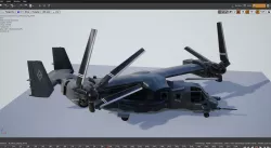 V22 Osprey Tiltrotor Helicopter Low-poly 3D model