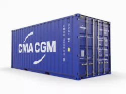 20 feet CMA-CGM standard shipping container 3D model