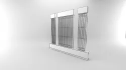 3D Decorative wall panels Room Divider Low-poly 3D model