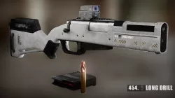 454 Long Drill Rifle Low-poly 3D model