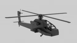 AH-64 Apache Helicopter 3D model