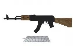 AK-47 Low-poly 3D model