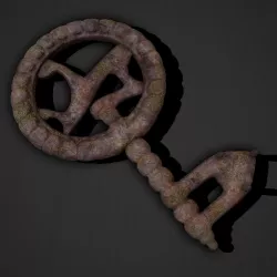 Ancient Medieval Key 3D model