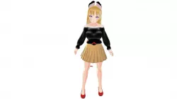 ASIAN GIRL CAT 3D MODEL RIGGED T POSE SHAPE KEYS Low-poly 3D model