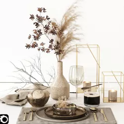 Autumn Tableware 3D model