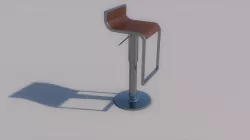Bar Chair Low-poly 3D model