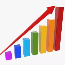Bar Chart Low-poly 3D model