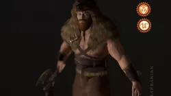 Barbarian Low-poly 3D model
